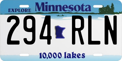 MN license plate 294RLN