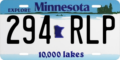 MN license plate 294RLP