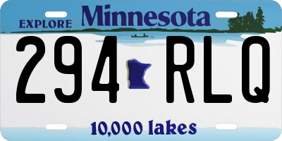 MN license plate 294RLQ