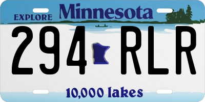 MN license plate 294RLR