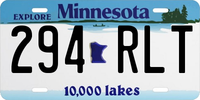 MN license plate 294RLT