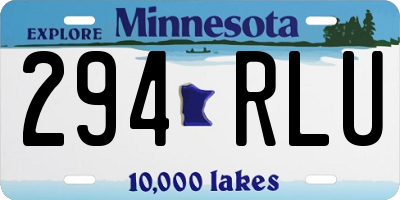 MN license plate 294RLU