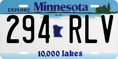 MN license plate 294RLV