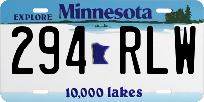 MN license plate 294RLW