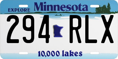 MN license plate 294RLX