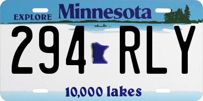 MN license plate 294RLY