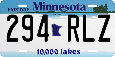 MN license plate 294RLZ