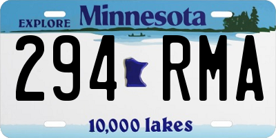 MN license plate 294RMA