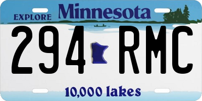 MN license plate 294RMC