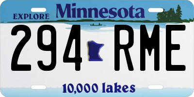MN license plate 294RME