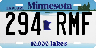 MN license plate 294RMF