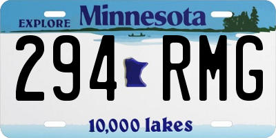 MN license plate 294RMG