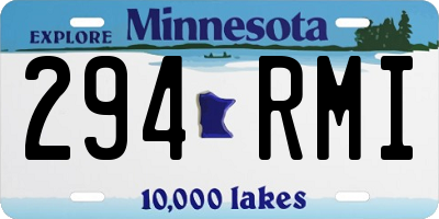 MN license plate 294RMI