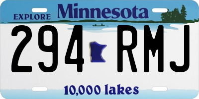 MN license plate 294RMJ