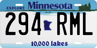 MN license plate 294RML