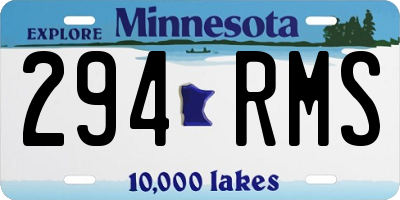 MN license plate 294RMS