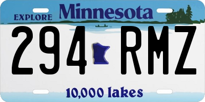MN license plate 294RMZ