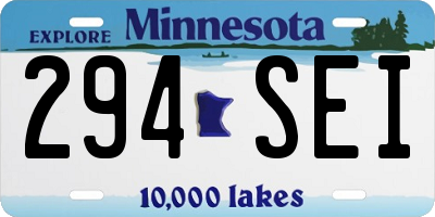 MN license plate 294SEI