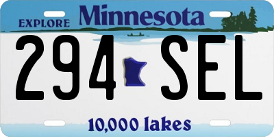MN license plate 294SEL