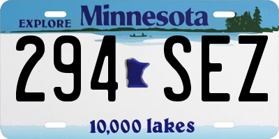 MN license plate 294SEZ