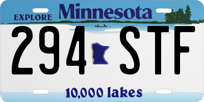 MN license plate 294STF
