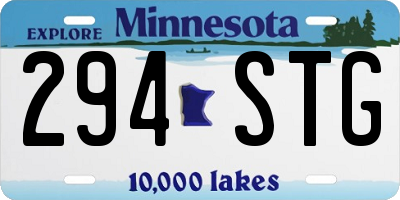 MN license plate 294STG