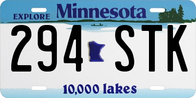 MN license plate 294STK