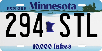 MN license plate 294STL