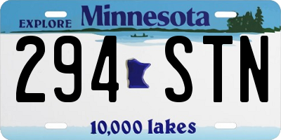 MN license plate 294STN