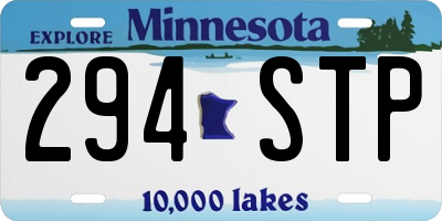MN license plate 294STP