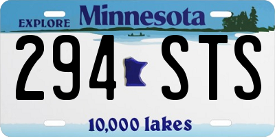 MN license plate 294STS