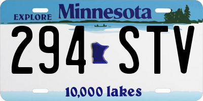 MN license plate 294STV