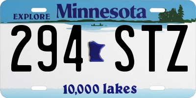 MN license plate 294STZ