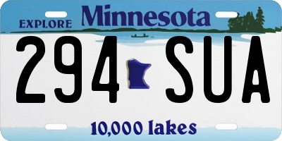 MN license plate 294SUA