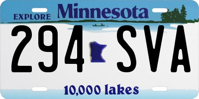 MN license plate 294SVA