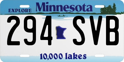 MN license plate 294SVB