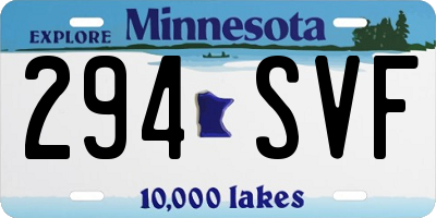 MN license plate 294SVF