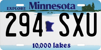 MN license plate 294SXU