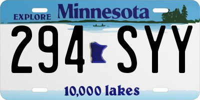 MN license plate 294SYY
