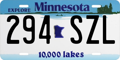 MN license plate 294SZL