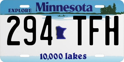 MN license plate 294TFH