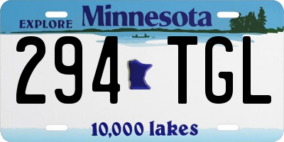 MN license plate 294TGL