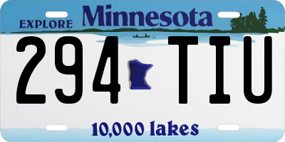 MN license plate 294TIU