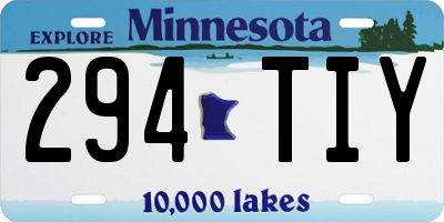 MN license plate 294TIY