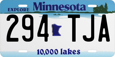 MN license plate 294TJA
