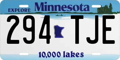 MN license plate 294TJE