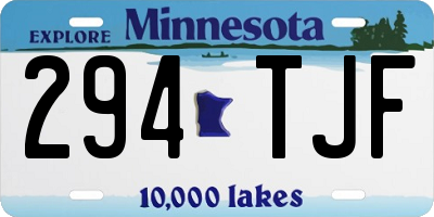 MN license plate 294TJF
