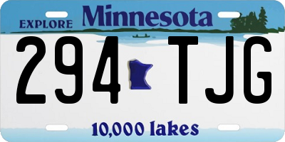 MN license plate 294TJG