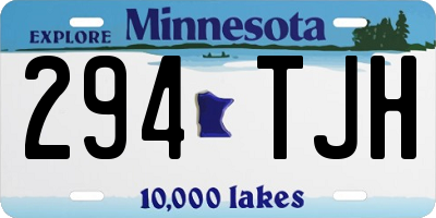 MN license plate 294TJH