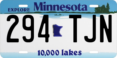 MN license plate 294TJN